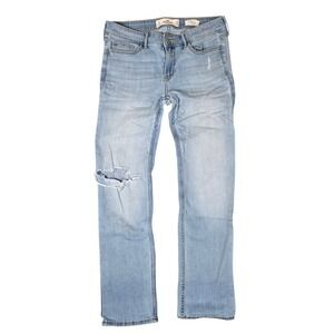 Hollister Low Rise Skinny Ripped Jeans‎ Light Wash Womens Size 7S